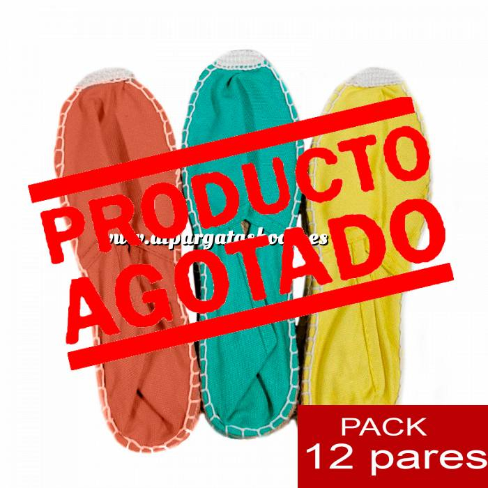 Imagen Mujer Colores Lisos Alpargatas Colores Pastel PRIMAVERA - Caja 12 pares 